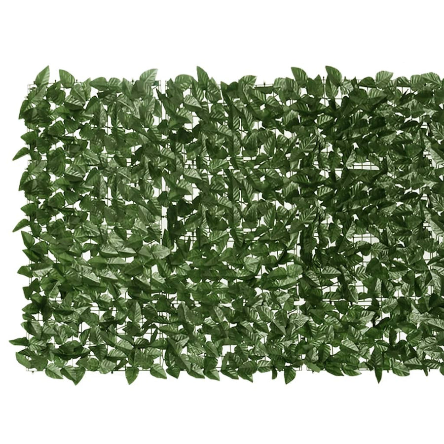 Balkonscherm Met E Bladeren 500 x 100 cm Donkergroen