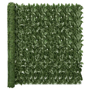 Balkonscherm 600x150 cm donkergroen bladeren