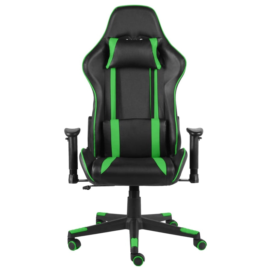 Gamestoel Draaibaar Pvc Groen Zonder voetensteun
