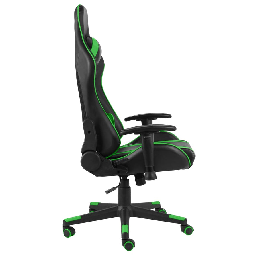 Gamestoel Draaibaar Pvc Groen Zonder voetensteun
