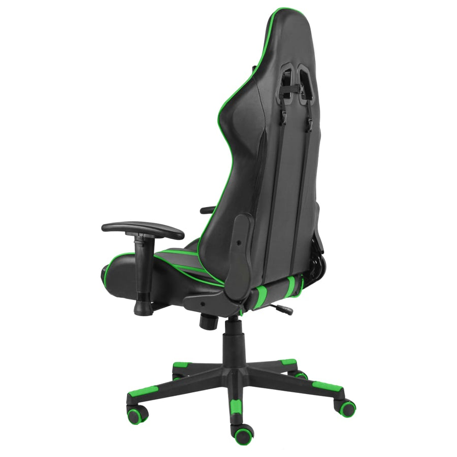 Gamestoel Draaibaar Pvc Groen Zonder voetensteun