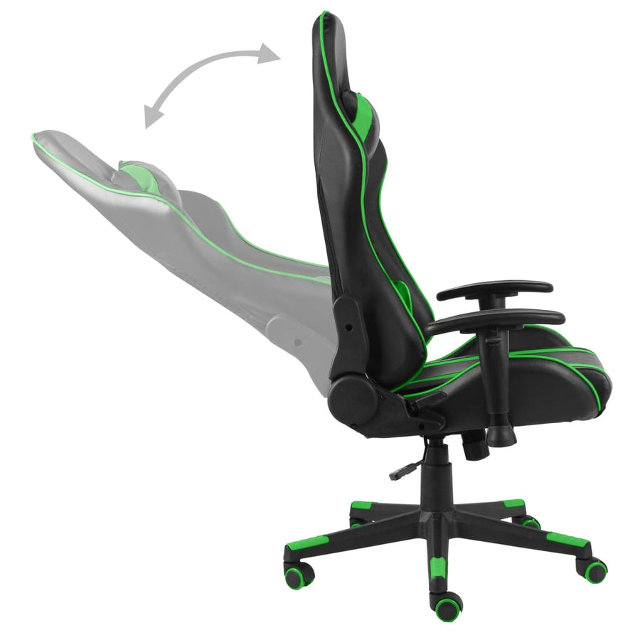 Gamestoel Draaibaar Pvc Groen Zonder voetensteun