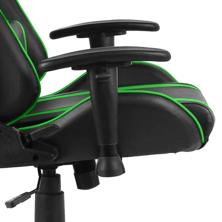 Gamestoel Draaibaar Pvc Groen Zonder voetensteun