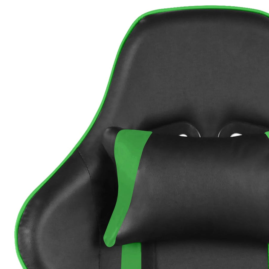 Gamestoel Draaibaar Pvc Groen Zonder voetensteun