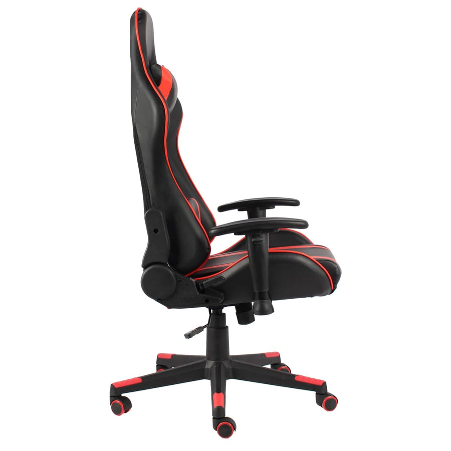 Gamestoel Draaibaar Pvc Rood Zonder voetensteun