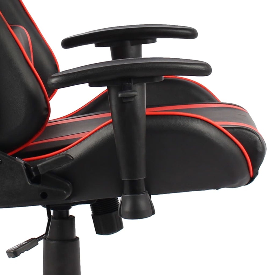 Gamestoel Draaibaar Pvc Rood Zonder voetensteun