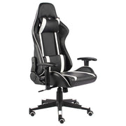 Gamestoel draaibaar PVC wit 68x69x123-133 cm