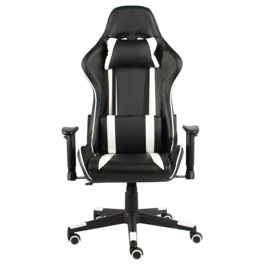Gamestoel Draaibaar Pvc Wit Zonder voetensteun