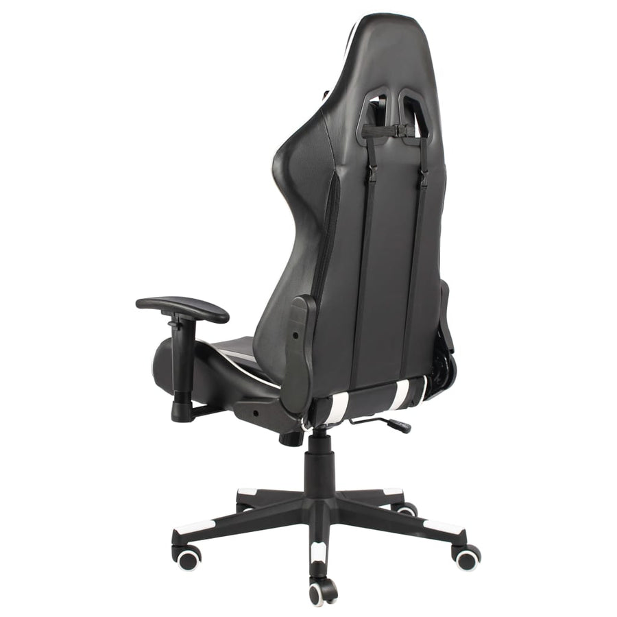 Gamestoel Draaibaar Pvc Wit Zonder voetensteun