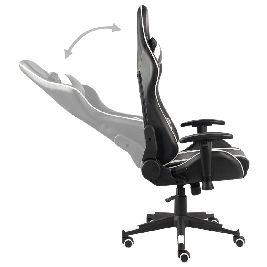Gamestoel Draaibaar Pvc Wit Zonder voetensteun