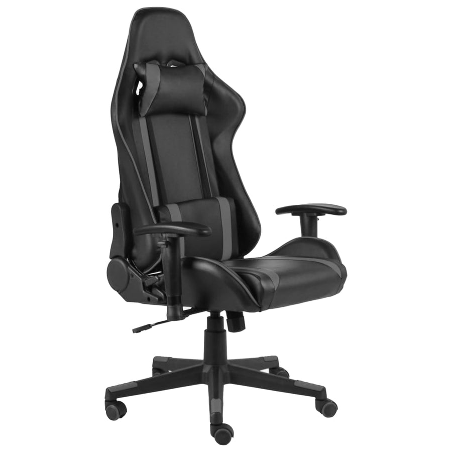Gamestoel Draaibaar Pvc Grijs Zonder voetensteun