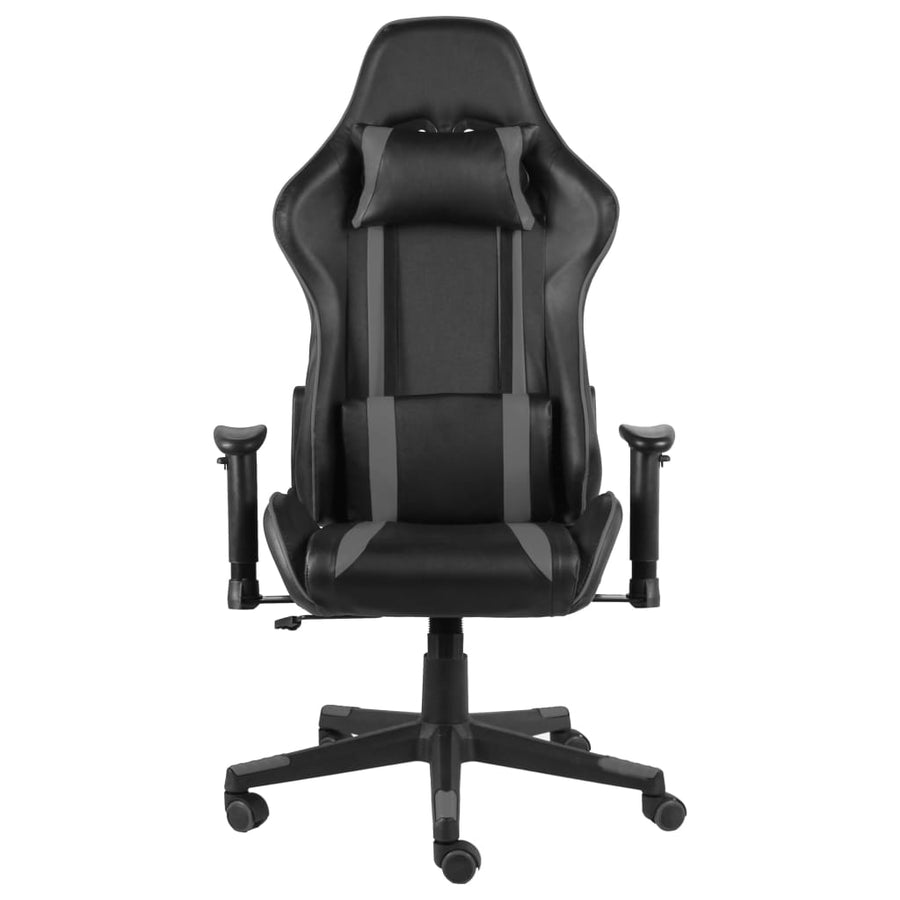 Gamestoel Draaibaar Pvc Grijs Zonder voetensteun