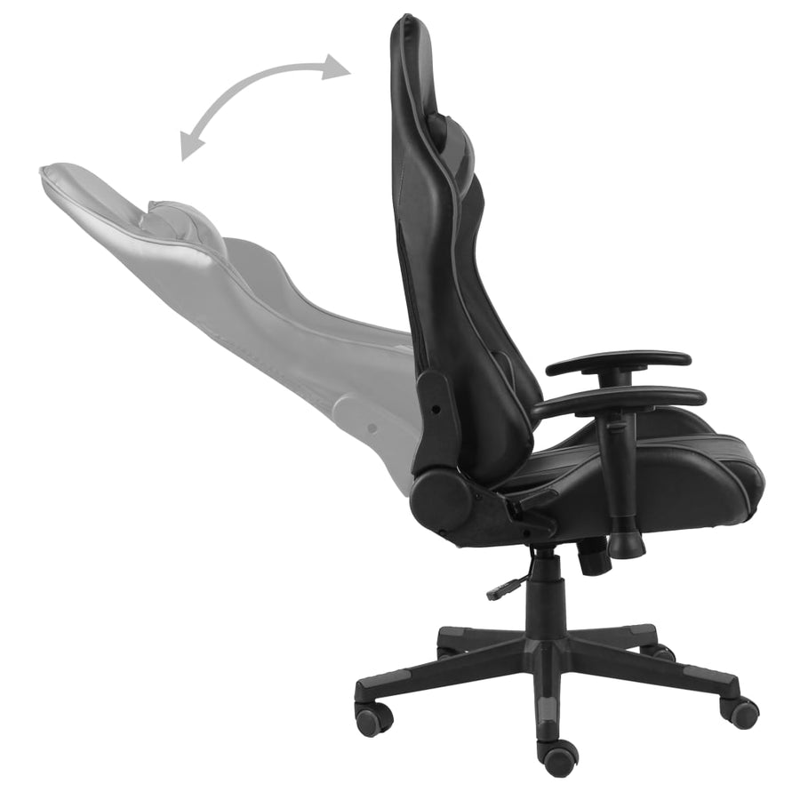Gamestoel Draaibaar Pvc Grijs Zonder voetensteun