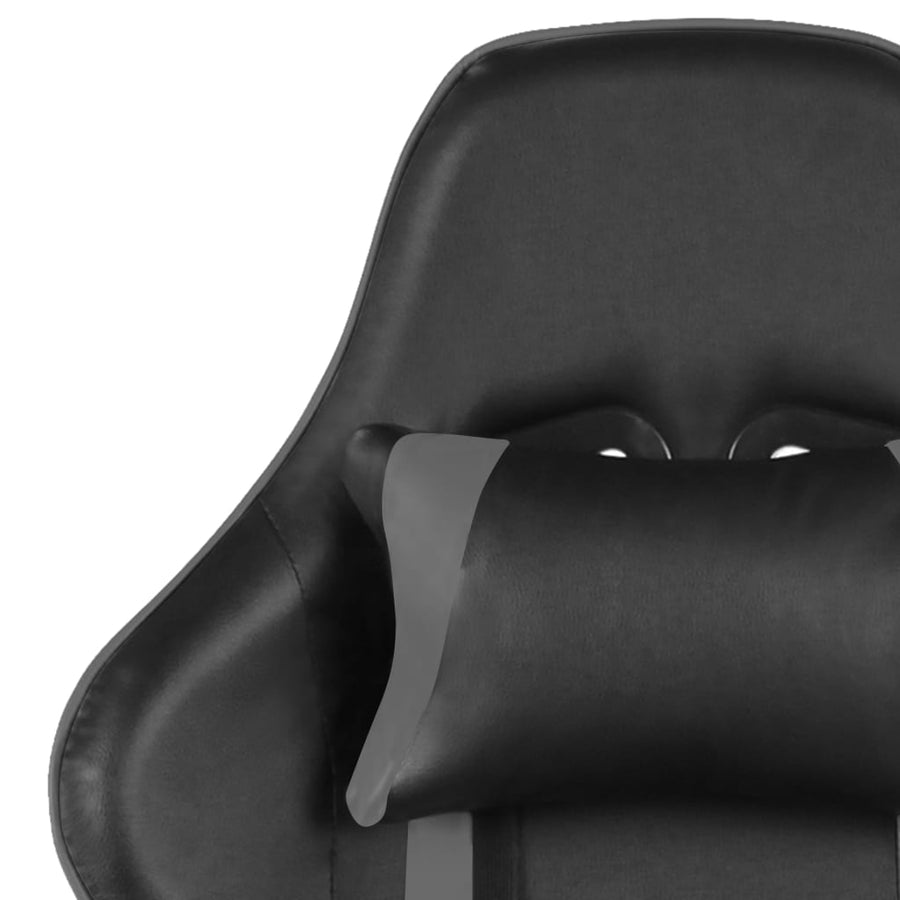 Gamestoel Draaibaar Pvc Grijs Zonder voetensteun