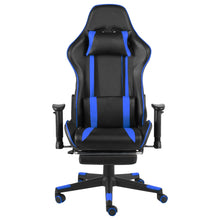 Gamestoel Draaibaar Pvc Blauw Met voetensteun