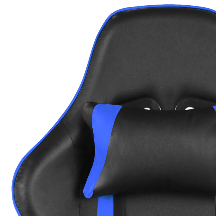 Gamestoel Draaibaar Pvc Blauw Met voetensteun