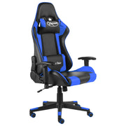 Gaming chair swivel PVC blue