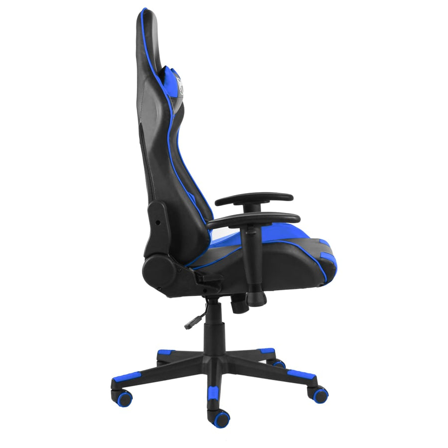 Gamestoel Draaibaar Pvc Blauw Zonder voetensteun