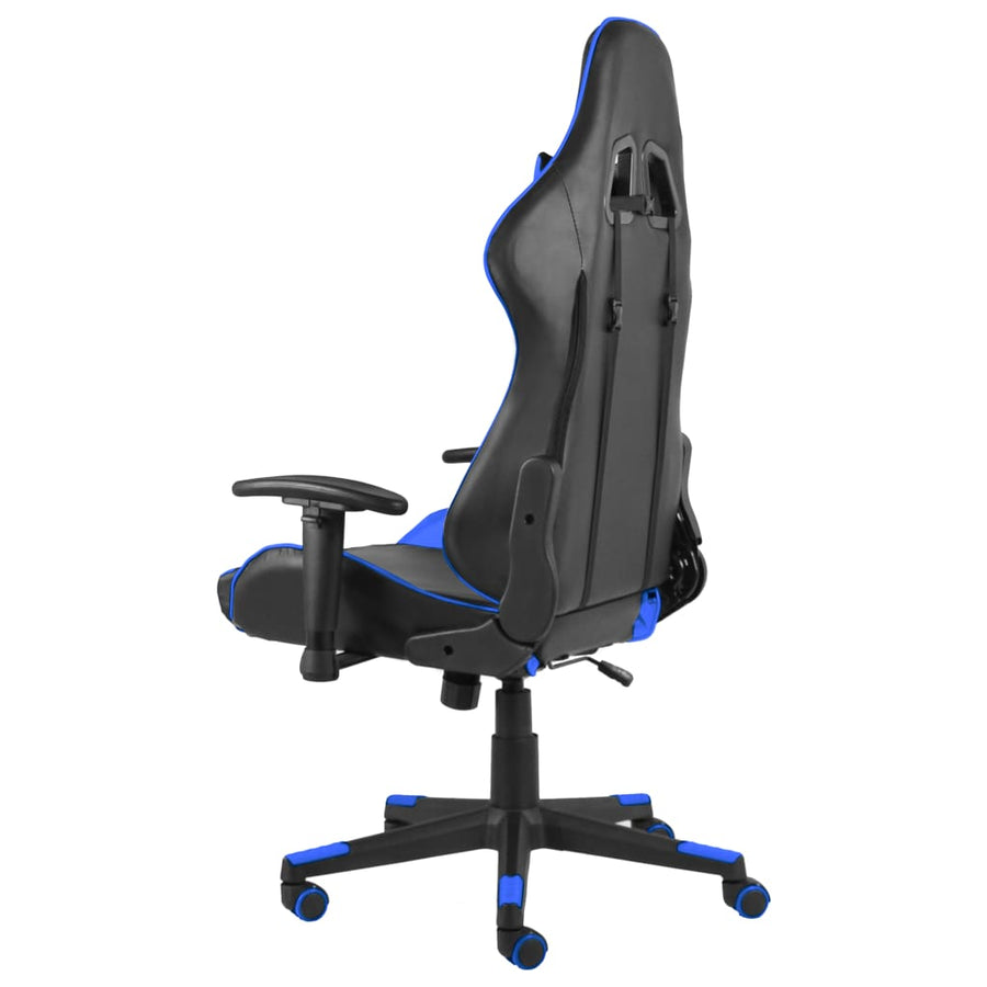 Gamestoel Draaibaar Pvc Blauw Zonder voetensteun