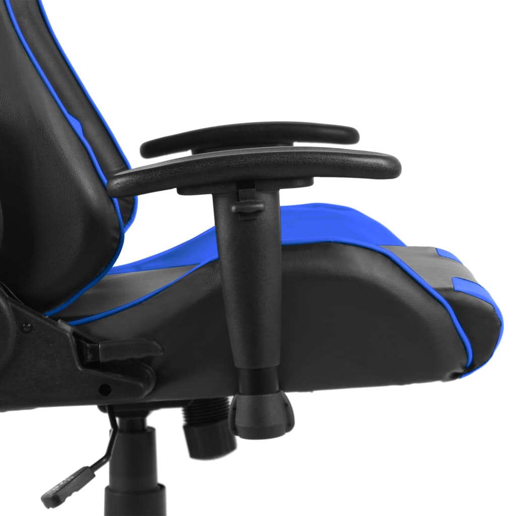 Gamestoel Draaibaar Pvc Blauw Zonder voetensteun