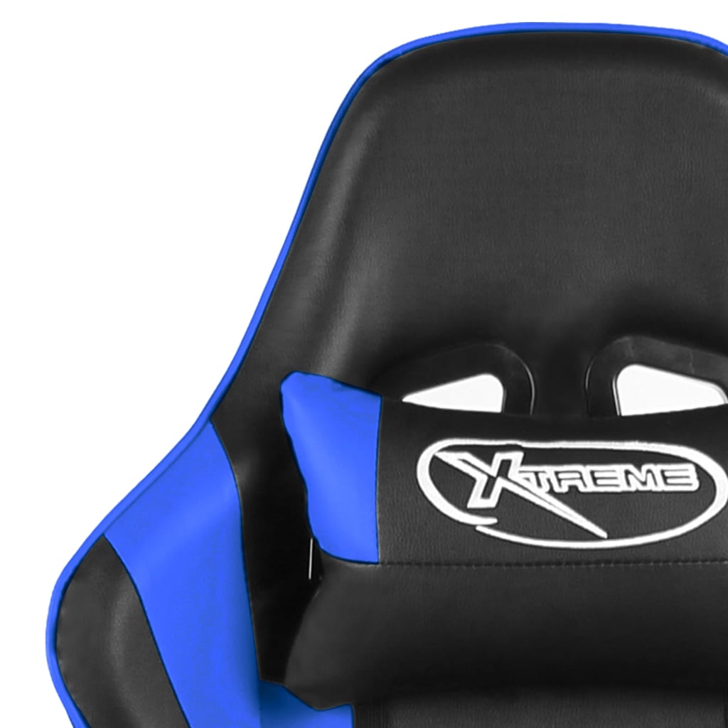 Gamestoel Draaibaar Pvc Blauw Zonder voetensteun