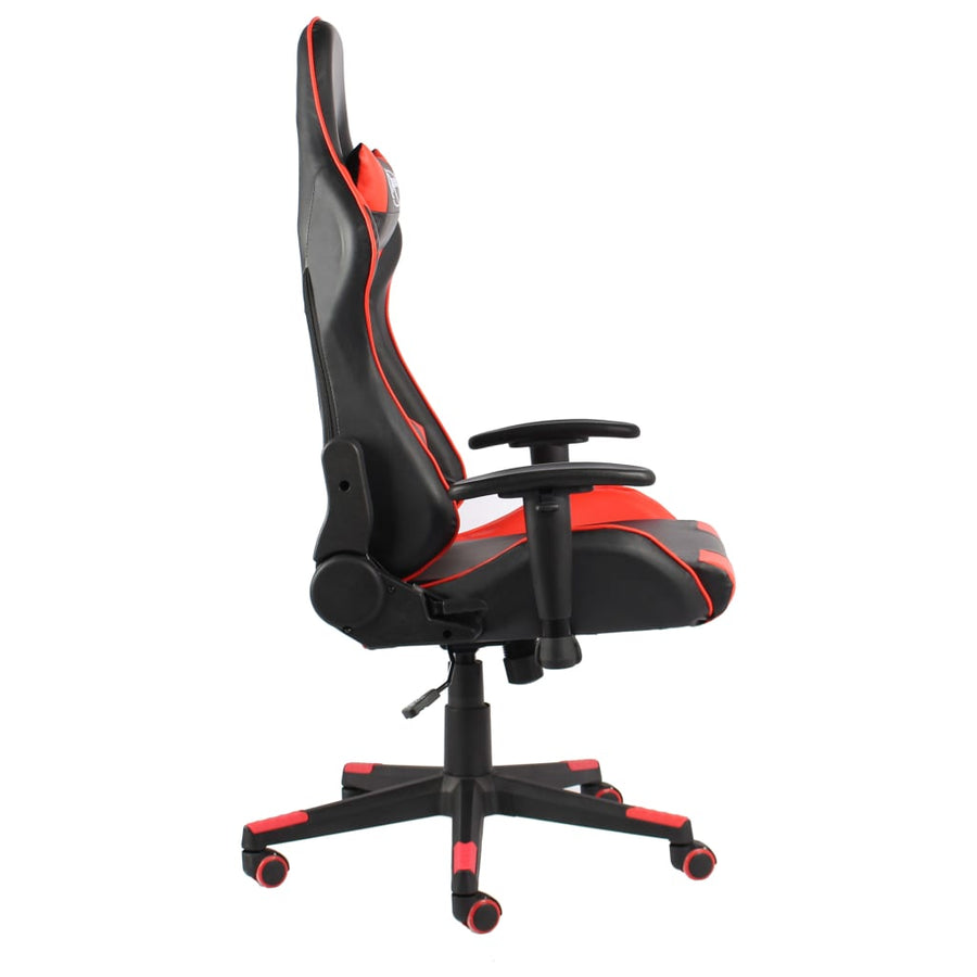 Gamestoel Draaibaar Pvc Rood Zonder voetensteun