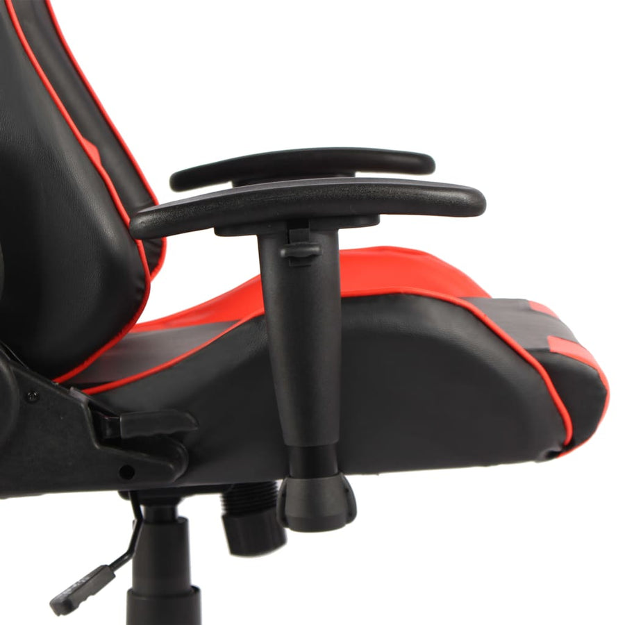 Gamestoel Draaibaar Pvc Rood Zonder voetensteun