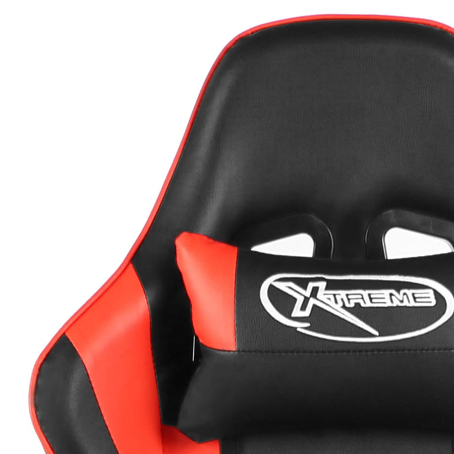 Gamestoel Draaibaar Pvc Rood Zonder voetensteun