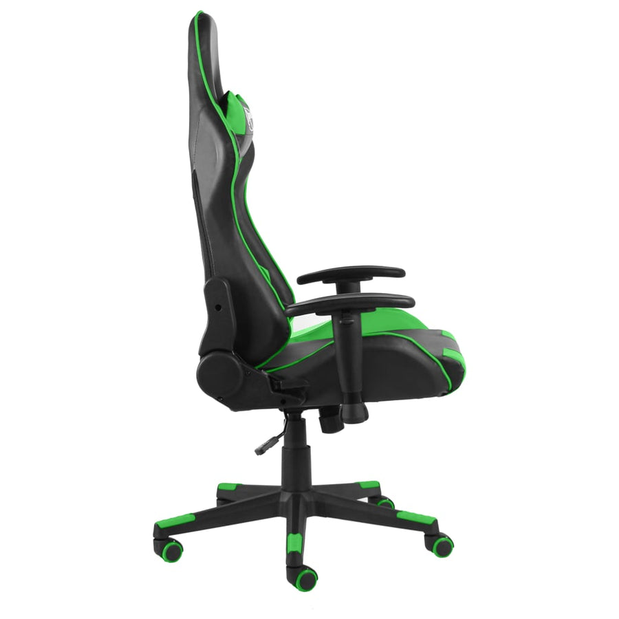 Gamestoel Draaibaar Pvc Groen Zonder voetensteun