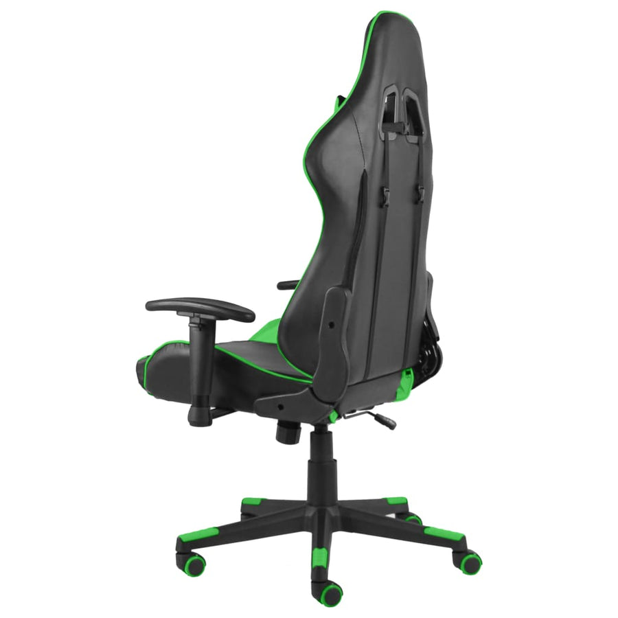 Gamestoel Draaibaar Pvc Groen Zonder voetensteun
