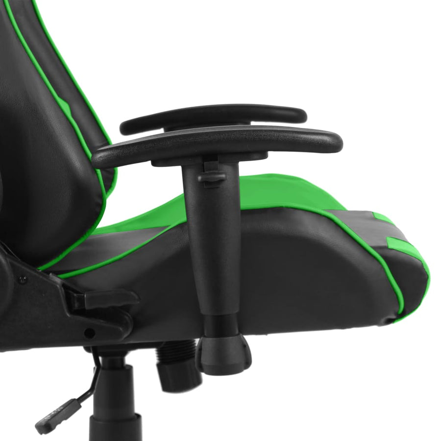 Gamestoel Draaibaar Pvc Groen Zonder voetensteun