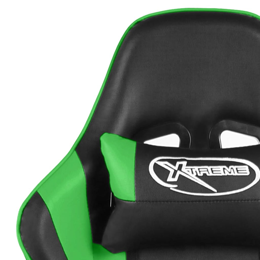 Gamestoel Draaibaar Pvc Groen Zonder voetensteun