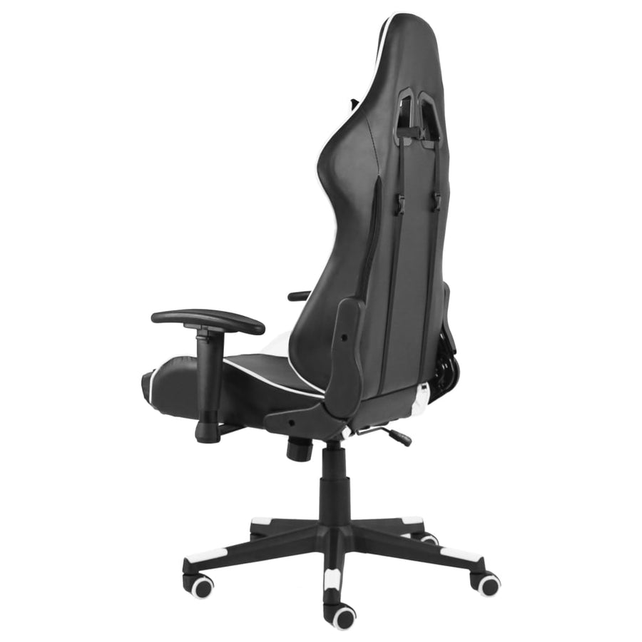 Gamestoel Draaibaar Pvc Wit Zonder voetensteun
