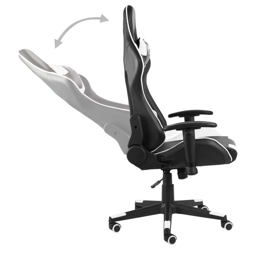 Gamestoel Draaibaar Pvc Wit Zonder voetensteun