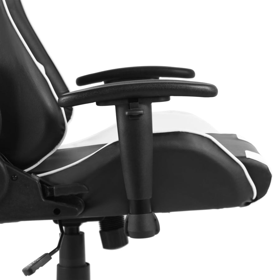 Gamestoel Draaibaar Pvc Wit Zonder voetensteun