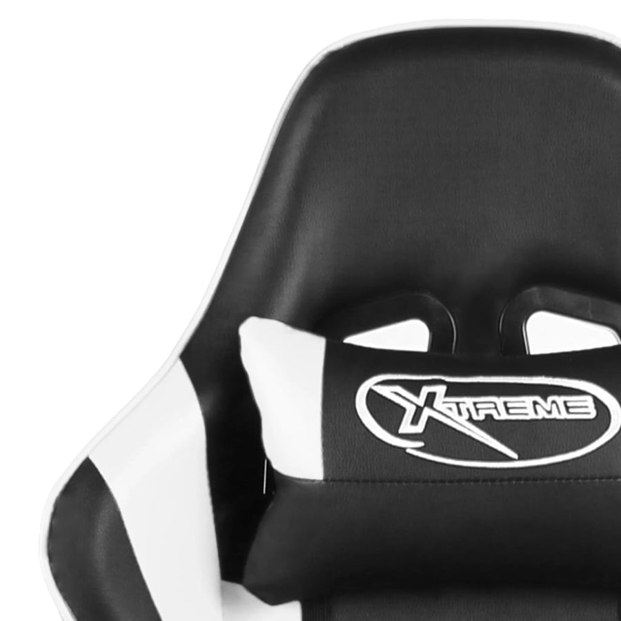 Gamestoel Draaibaar Pvc Wit Zonder voetensteun