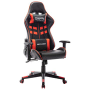 Gamestoel kunstleer zwart rood 67x61x123-133 cm