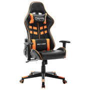 Gamestoel kunstleer zwart oranje 67x61x123-133 cm