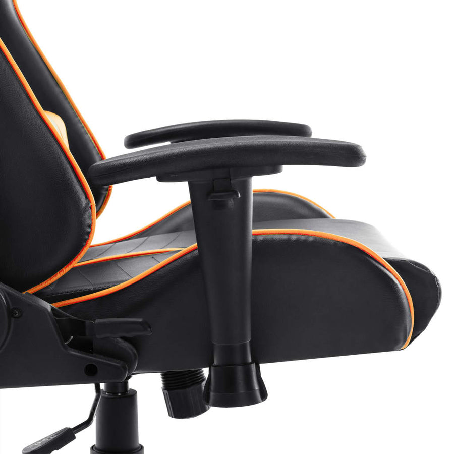 Gamestoel Kunstleer Zwart en oranje Zonder voetensteun