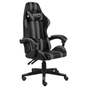 Racestoel kunstleer zwart grijs