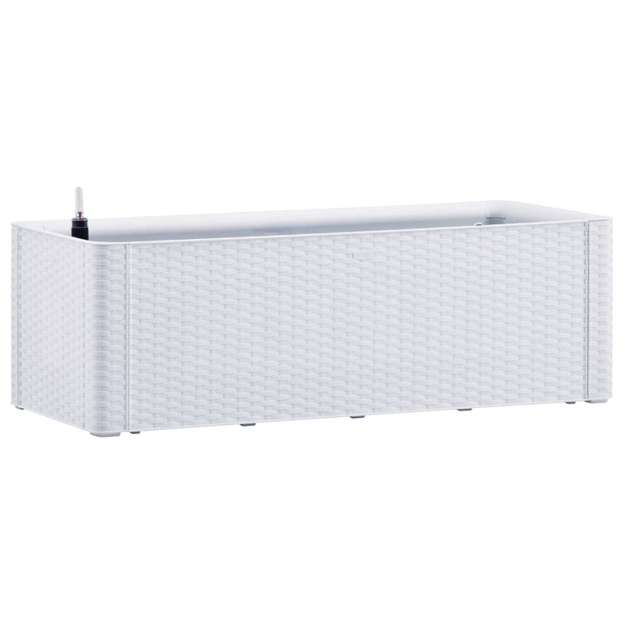 Plantenbak hoog met zelfbewateringssysteem 100x43x33 cm wit 100 x 43 x 33 cm Wit
