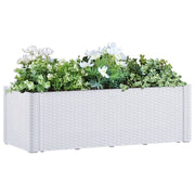 Plantenbak 100x43x33 cm wit zelfbewaterend