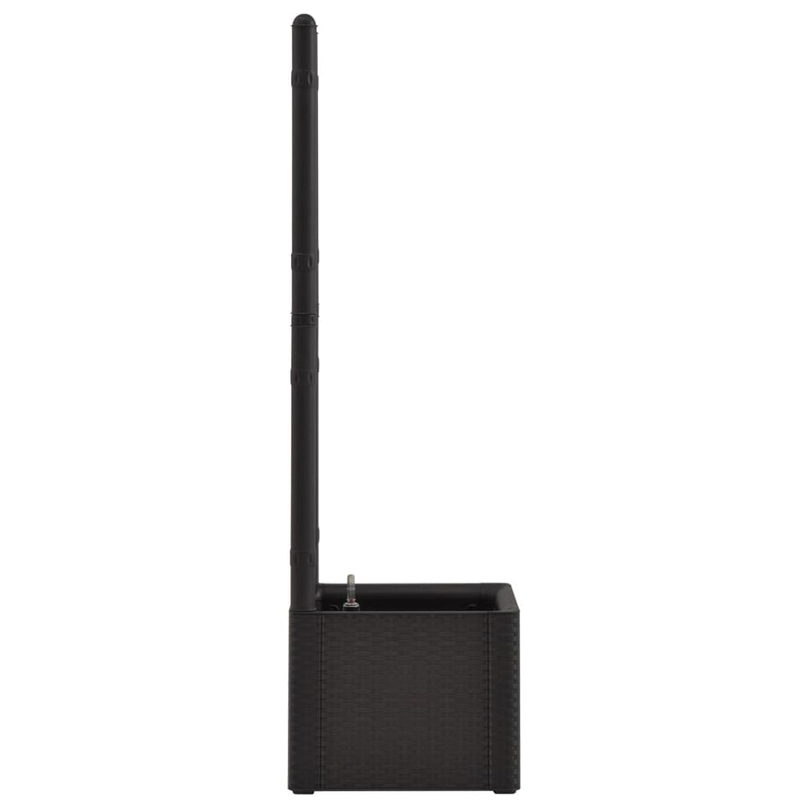 Plantenbak hoog met latwerk en zelfbewateringssysteem antraciet 43 x 43 x 142 cm Antraciet