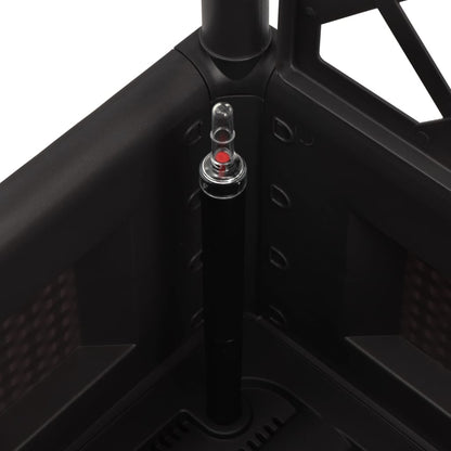 Plantenbak hoog met latwerk en zelfbewateringssysteem antraciet 43 x 43 x 142 cm Antraciet