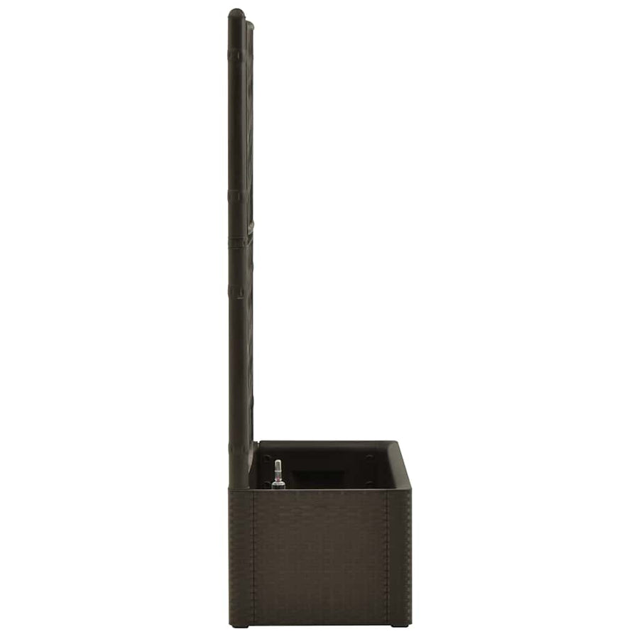 Plantenbak Hoog Met Latwerk En Zelfbewateringssysteem Mokka 100 x 43 x 142 cm