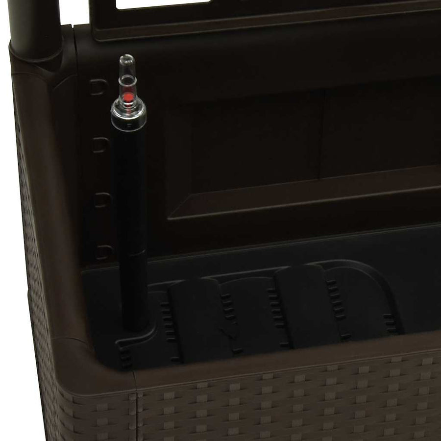 Plantenbak Hoog Met Latwerk En Zelfbewateringssysteem Mokka 100 x 43 x 142 cm