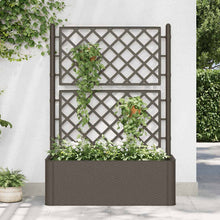 Plantenbak Hoog Met Latwerk En Zelfbewateringssysteem Mokka 100 x 43 x 142 cm