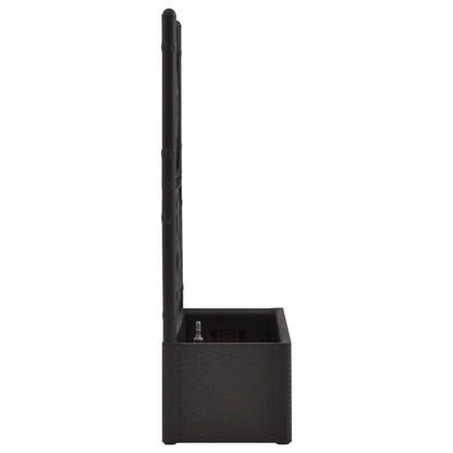 Plantenbak hoog met latwerk en zelfbewateringssysteem antraciet 100 x 43 x 142 cm Antraciet