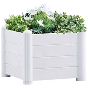 Plantenbak verhoogd 43x43x35 cm wit PP