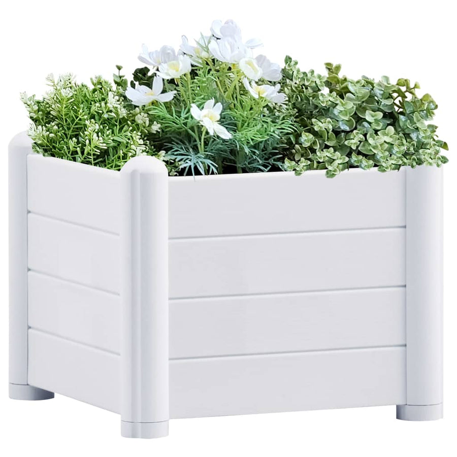 Plantenbak Verhoogd Pp 43 x 43 x 35 cm Wit